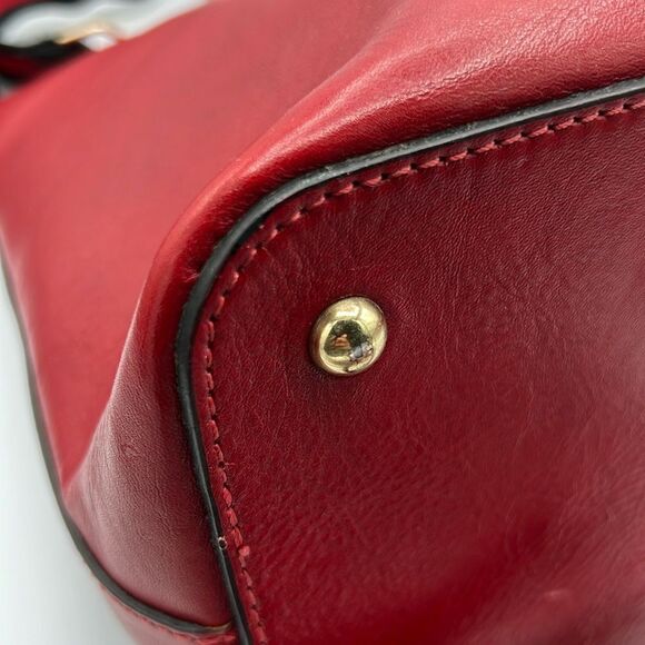 Tuscany Leather Hand Stained Vegetable Tanned Leather Red Crossbody/Hand Bag B69 main image 4